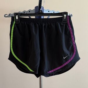 Nike Women's Black with Multicolor Detail Athletic Shorts